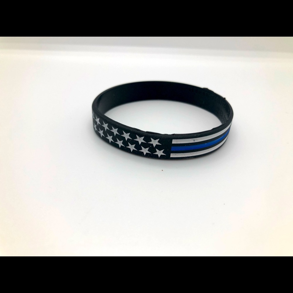 Thin blue line support bracelet men’s woman’s